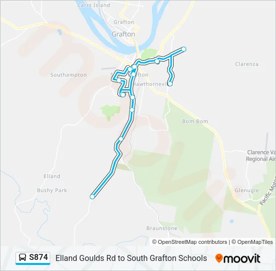 S874 Bus Line Map