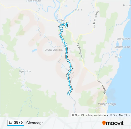 S876 Bus Line Map