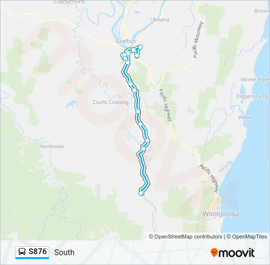 S876 Bus Line Map