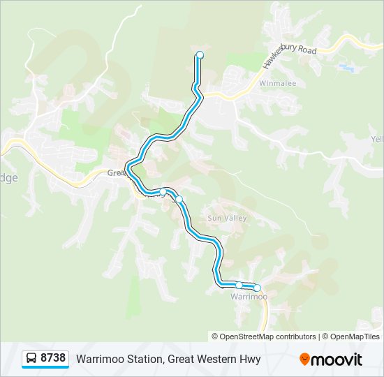 8738 bus Line Map