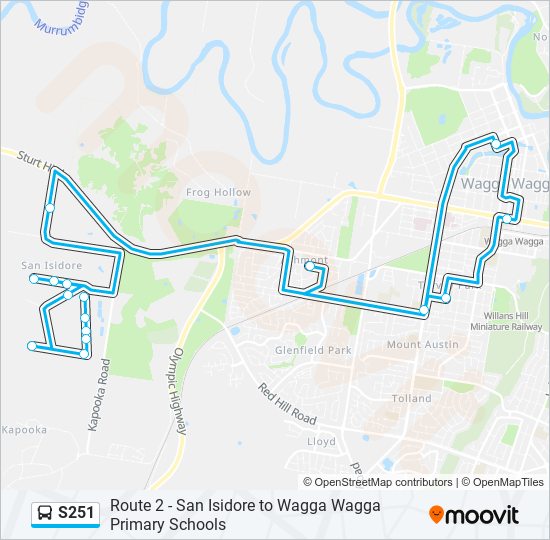 S251 bus Line Map