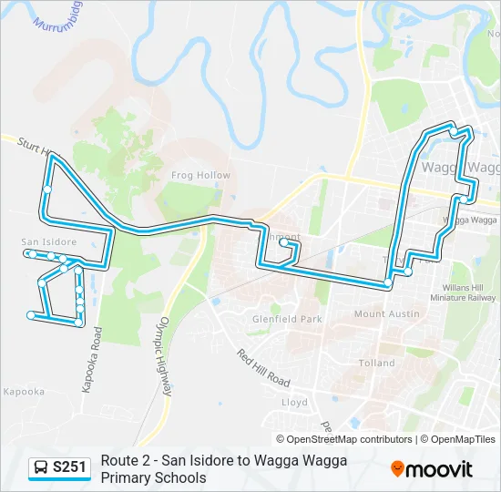 S251 Bus Line Map