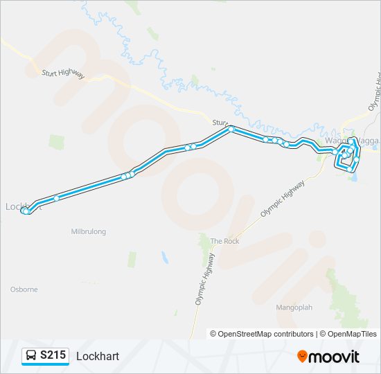 Mapa de S215 de autobús