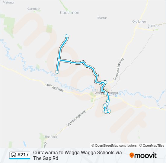 S217 bus Line Map