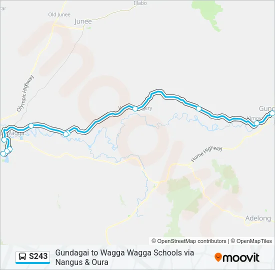 S243 Bus Line Map