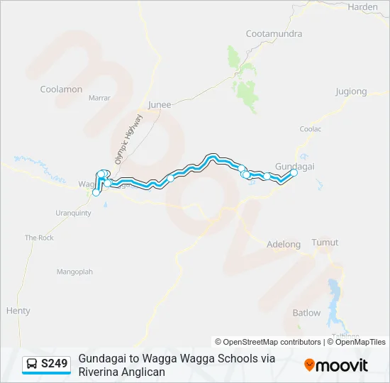 S249 Bus Line Map