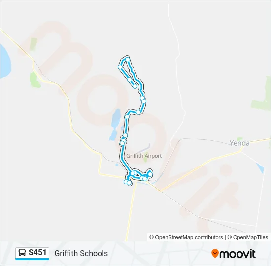S451 Bus Line Map