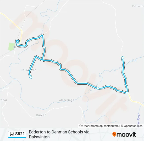 S821 Bus Line Map