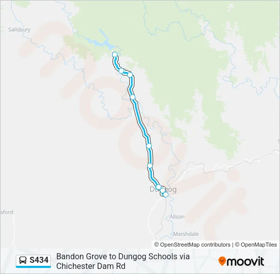 S434 Bus Line Map