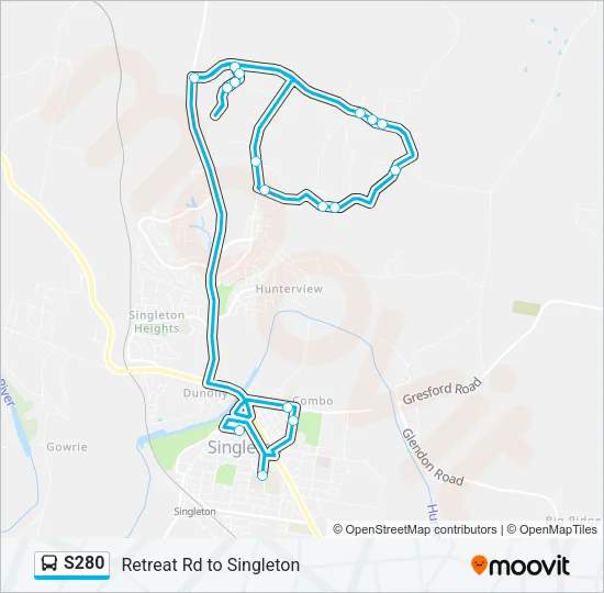 S280 Bus Line Map