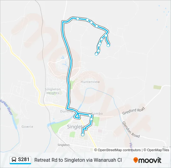 S281 Bus Line Map