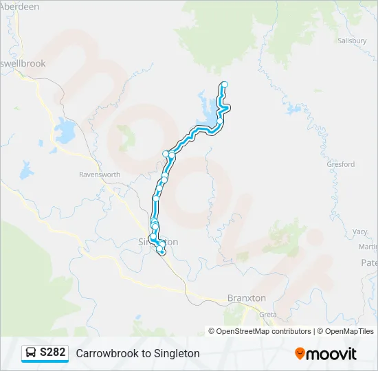 S282 Bus Line Map