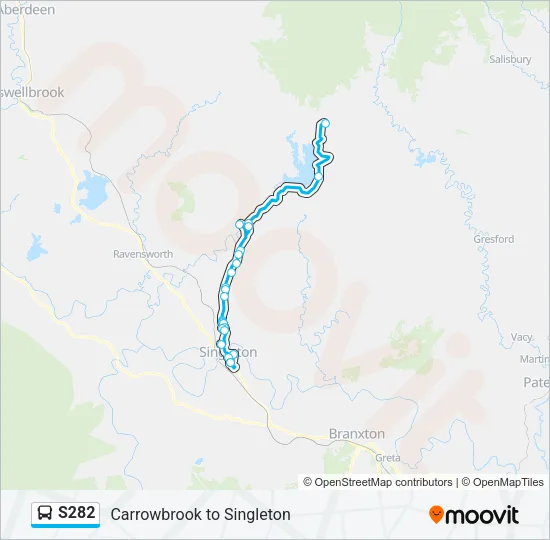 S282 Bus Line Map