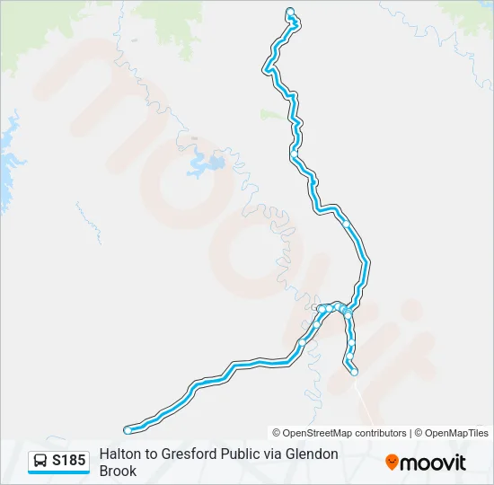 S185 Bus Line Map