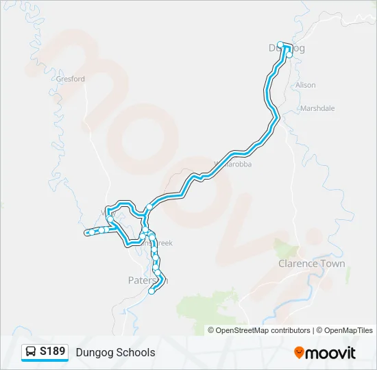 S189 Bus Line Map