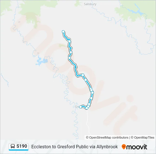 S190 Bus Line Map