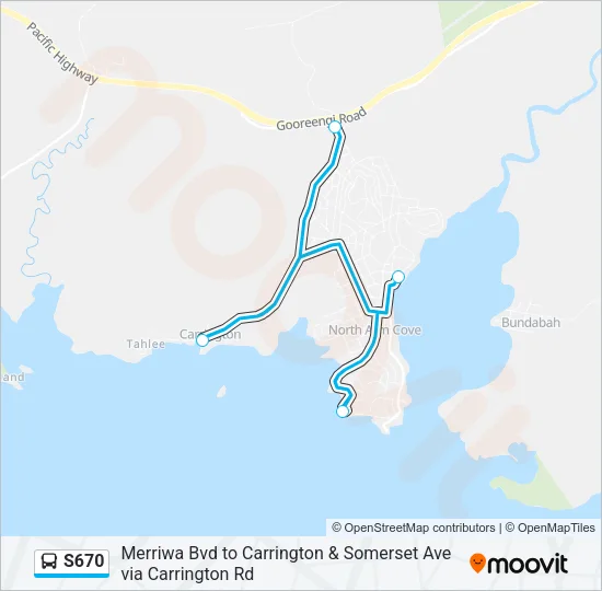 S670 Bus Line Map