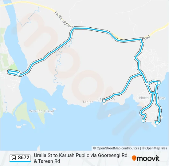 S672 Bus Line Map