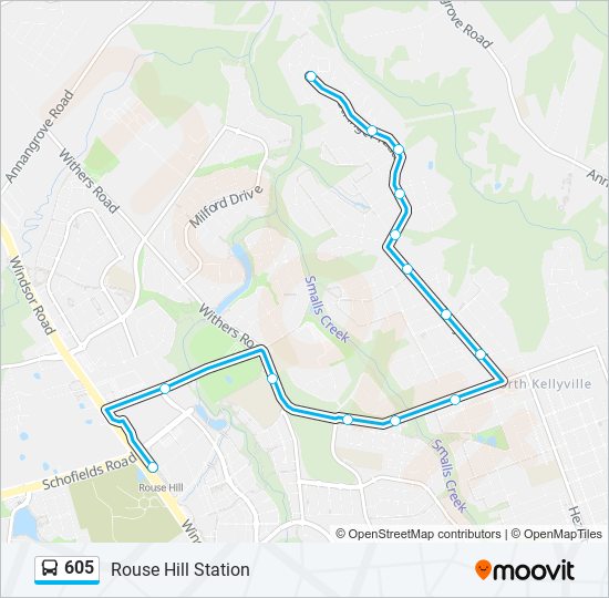 605 bus Line Map