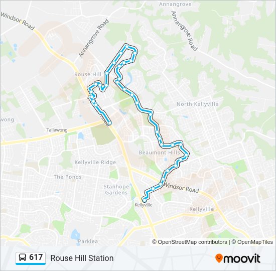 Mapa de 617 de autobús