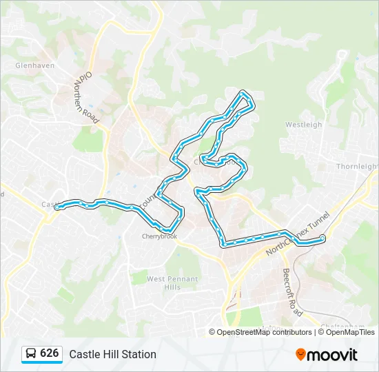 626 Bus Line Map