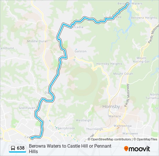 638 bus Line Map