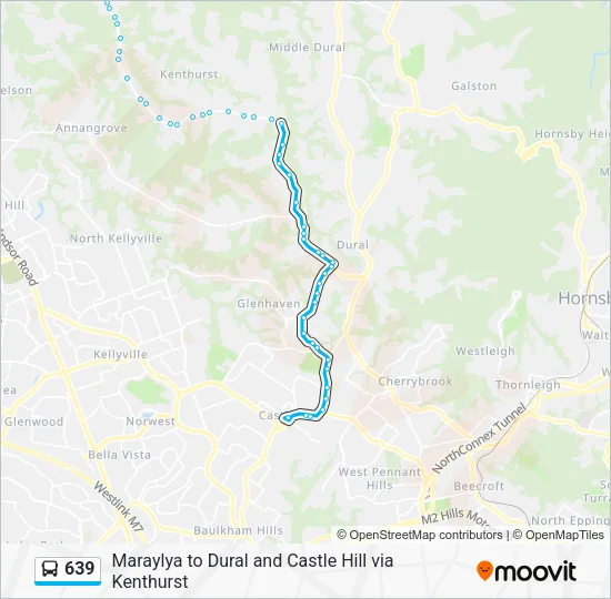 639 Bus Line Map