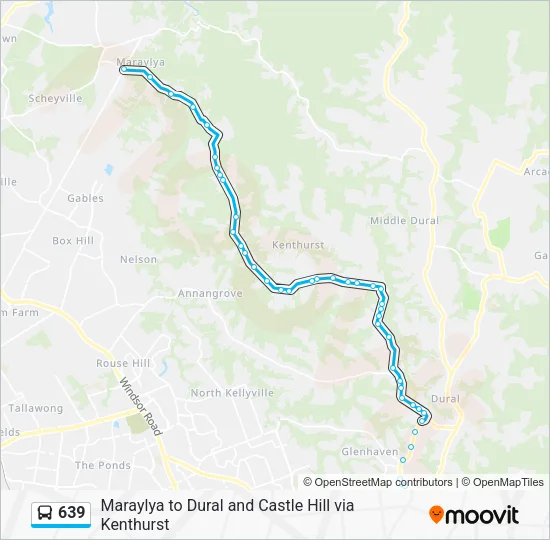 639 Bus Line Map