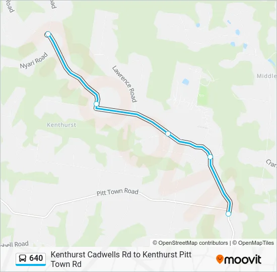 Kenthurst Map 640 Route: Schedules, Stops & Maps - Kenthurst (Updated)