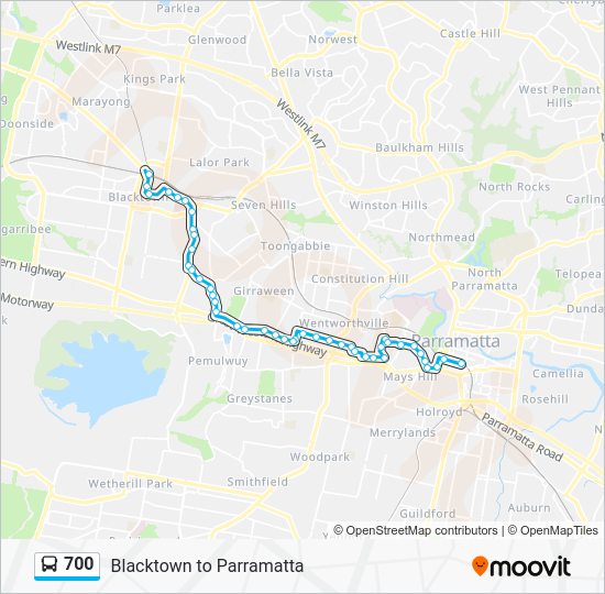 700 Route: Schedules, Stops & Maps - Blacktown Station (Updated)