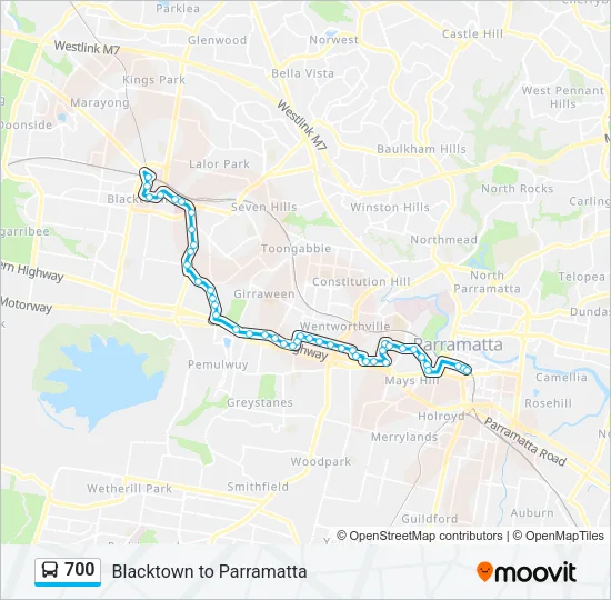 700 Bus Line Map