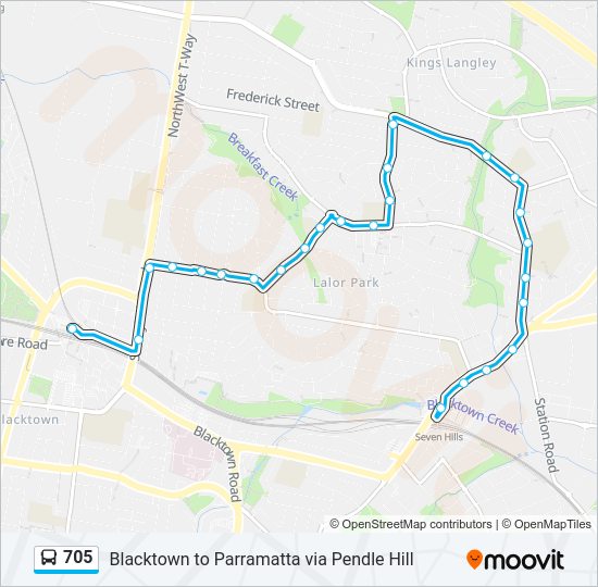 705 Route: Schedules, Stops & Maps - Seven Hills Station (Updated)