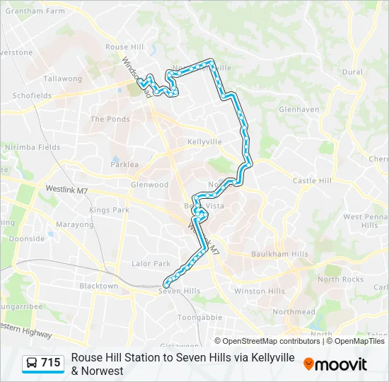 715 Bus Line Map