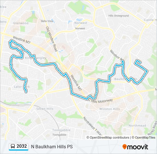 Mapa de 2032 de autobús