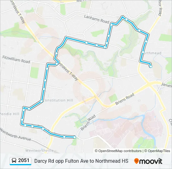 2051 Bus Line Map