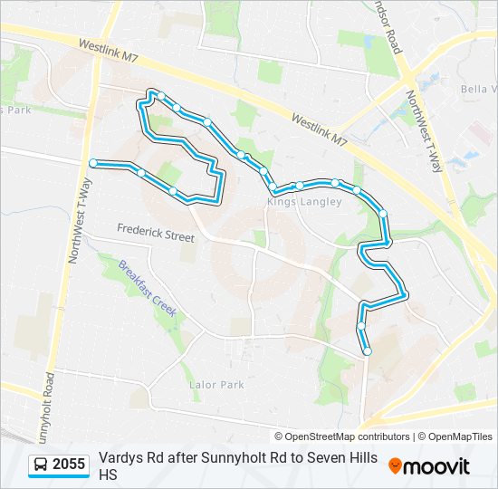 2055 bus Line Map