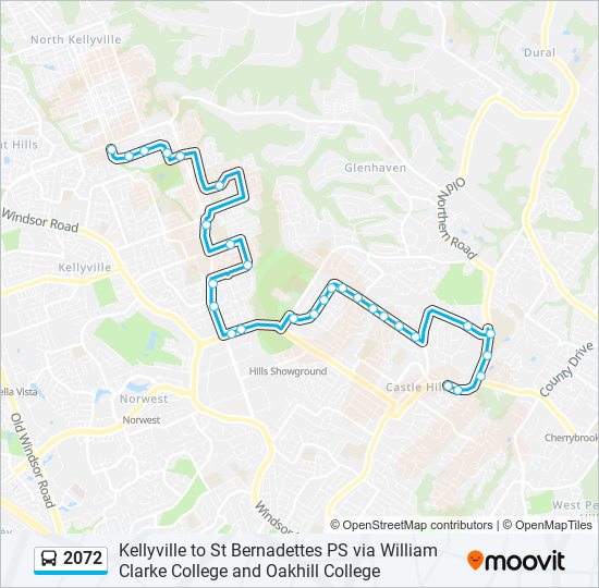 Mapa de 2072 de autobús