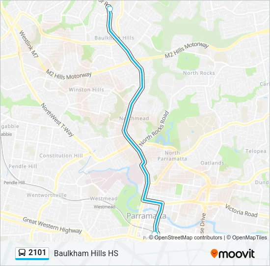 2101 Bus Line Map