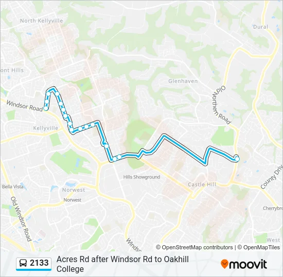 2133 Bus Line Map