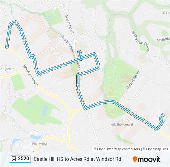 Mapa de 2520 de autobús