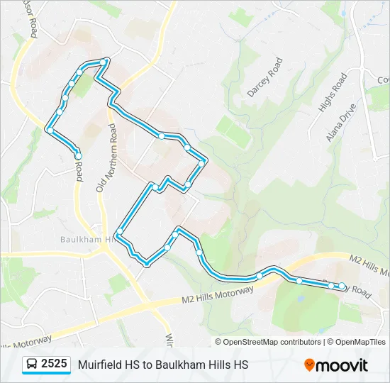2525 Bus Line Map
