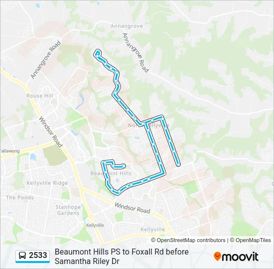 2533 Bus Line Map