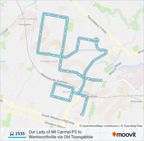 2535 Bus Line Map