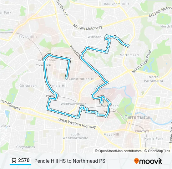 2570 Bus Line Map