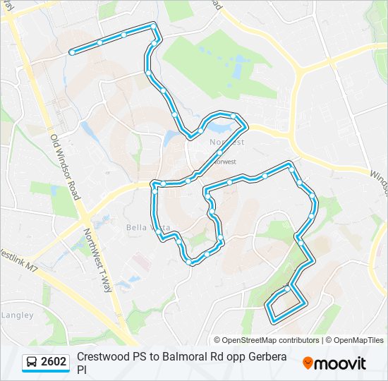 2602 bus Line Map