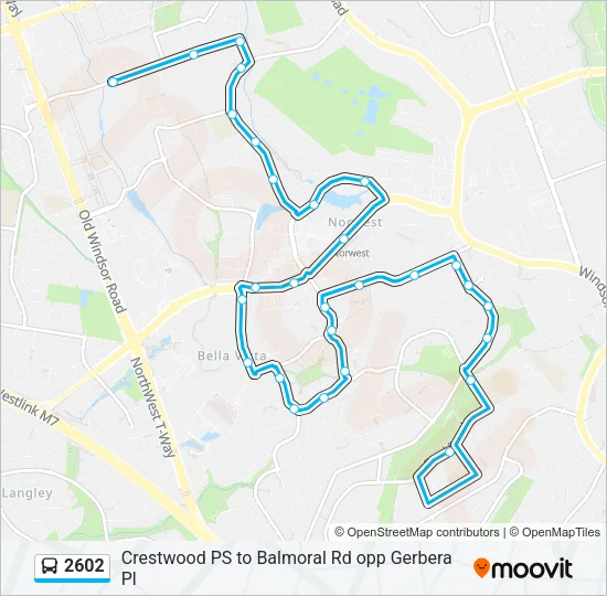 2602 Bus Line Map