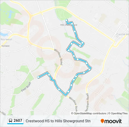 2607 Bus Line Map