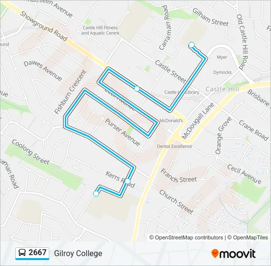 2667 Bus Line Map