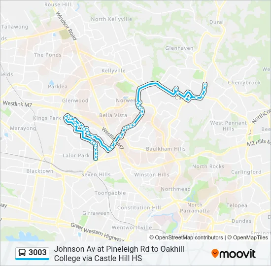 3003 Bus Line Map