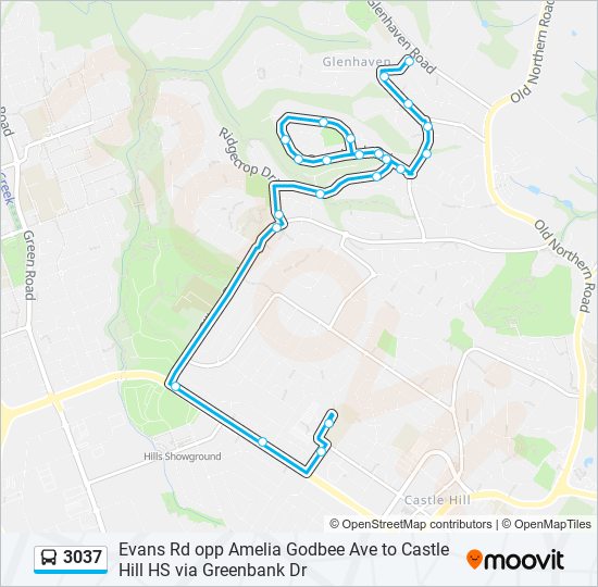 3037 bus Line Map